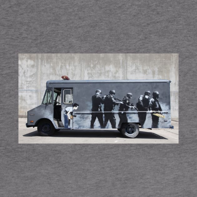 Banksy Swat Team Surprise Boy by foozler